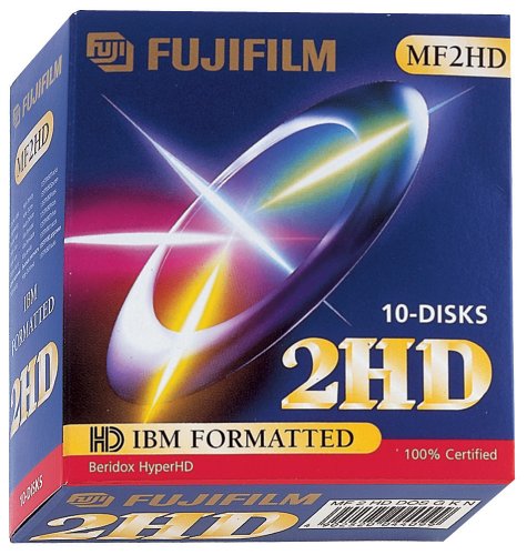Festnetztelefone: Fuji 3,5-Zoll MF2HD Disketten 1,44MB 10er Pack (MS-DOS formatiert)