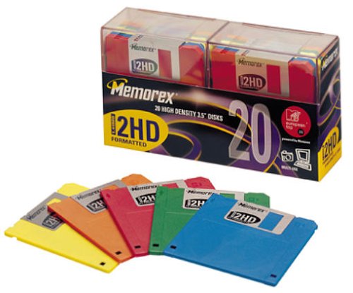 MP3 Player: Memorex 3,5" MF2HD Disketten 1,44MB bunt 20er-Pack