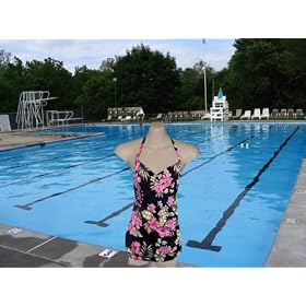 It Figures! Tummy Thinner Collection Pretty Tropical H-back Sarong Swimsuit It Figures! Tummy Thinner Collection Pretty Tropical H-back Sarong Swimsuit
