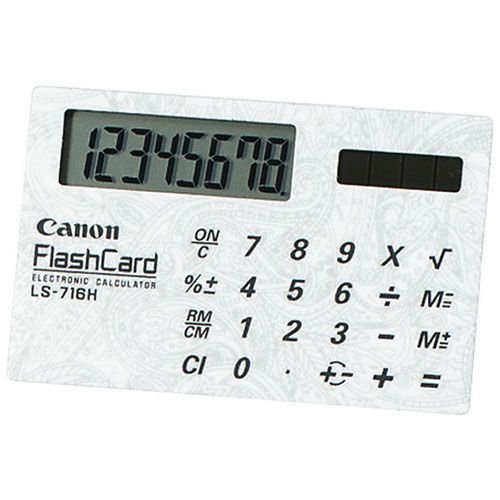 Calculator, Solar, Card Size, 8 Digit,2-1/6"Wx5-1/3"Dx3-1/3H
