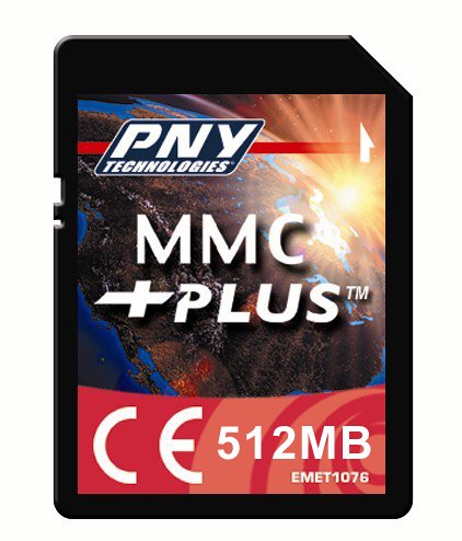 Projektoren: PNY P-MMC PLUS 512MB-BX MMC-Plus Speicherkarte512MB (Retailverpackung)