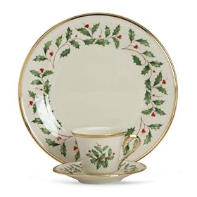 Lenox Holiday Gold Banded Ivory China 3 Piece Place Setting by Lenox China