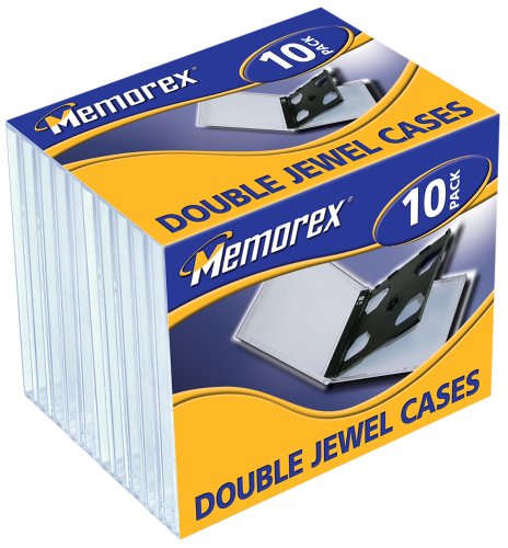 MP3 Player: Memorex 10er Pack Clear Double Jewel Cases CD-Leerh�llen