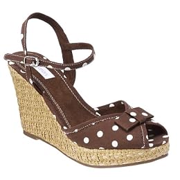 Target : Xhilaration® Tessie Polka Dot Basket Weave Wedges - Brown from target.com