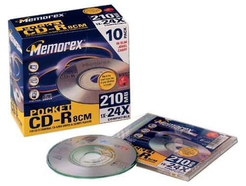 MP3 Player: Memorex Mini-CD-R CD-Rohlinge 210MB (24x) Slim Jewel Case 10er-Pack
