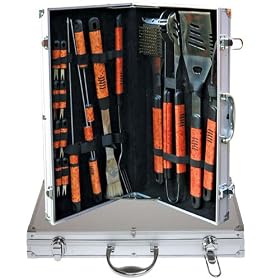 Pushette BBQ Tool Set, Professional 18 Piece BBQ Tool Set with Elegant Aluminum Carrying... by Barbecue Tools