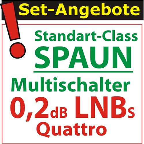 Festplatten: Set : Spaun 5/12 Multischalter SMS 51209 NF mit Inverto Quattro LNB 0.2 dB: 5 Jahre Garantie ! ; HD ready !