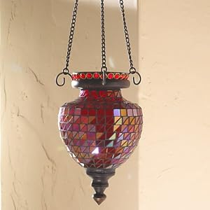 The Bombay Company Store: Red Mosaic Tealight Lantern