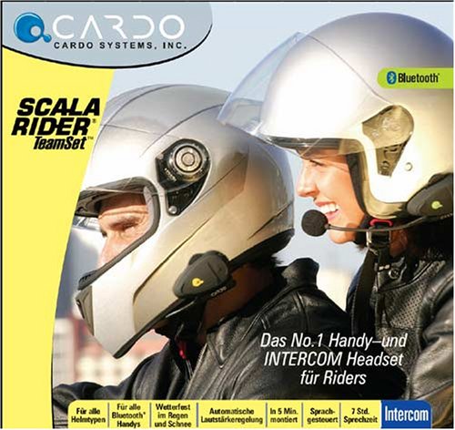 Camcorder: Cardo Scala Rider Teamset wireless Headset f�r Motorradfahrer drahtlos Bluetooth passt auf TomTom Rider Garmin Zumo usw.