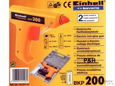 Heimkinosysteme: Hei�klebepistole im Koffer mit 6 Klebestiften von Einhell oder King Craft