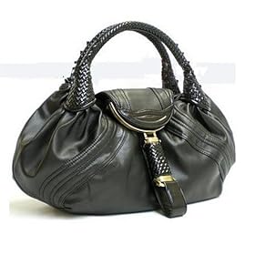 Black Designer Inspired Faux Leather Spy Bag / Detective Handbag