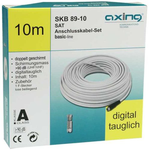 Festnetztelefone: F-Anschluss-Set, f�r SAT-Empfangstechnik, 40 Meter Kabell�nge