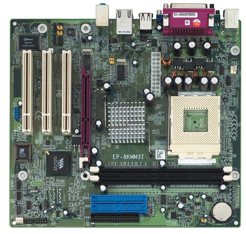 Drucker: EPoX EP-8KMM3I Mainboard VIA KM400 + 8235 / Sockel 462 / 333MHz / mATX
