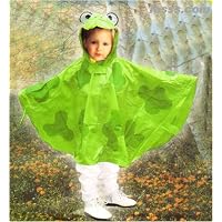 cute green poncho rain cover for children