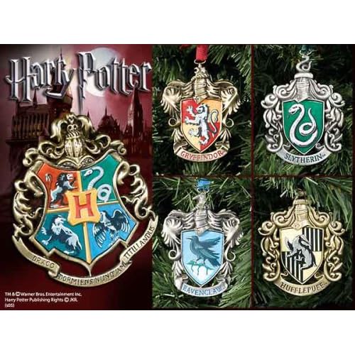 Christmas Ornaments : Harry Potter Hogwarts Christmas Ornaments - Set of Five