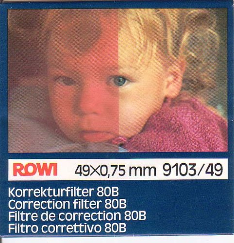Kompaktanlagen: Korrekturfilter 80 B, 49mm, verg�tet