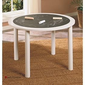 White Round Chalkboard Table Powell Y32: Home & Garden : chalk board chalkboard designer erasable y32