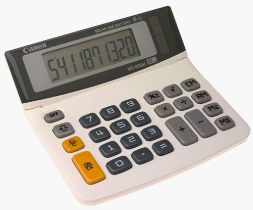 Canon WS-200H Portable Display Calculator