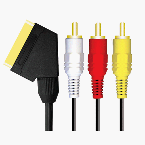 Heimkinosysteme: Hibaba Gold �berzogenes SCART zu 3 Phono Kabel 1.5m