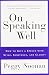 On Speaking Well
