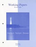 Working Papers to accompany Managerial Accounting