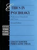 ISBN 0195092015  : Ethics in Psychology : Professional Standards and Cases  (Oxford Textbooks in Clinical Psychology)