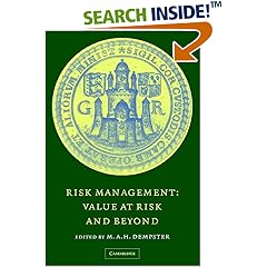 Risk Management : Value at Risk and Beyond