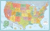 Laminated  U.S.A. Wall Maps