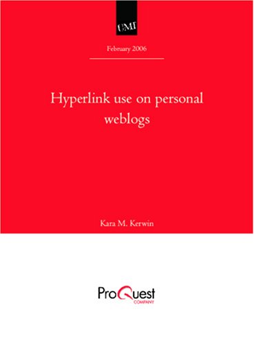 Hyperlink use on personal weblogs