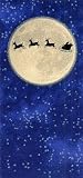 Santa and Reindeer Over Moon (Holiday Boxed Cards)