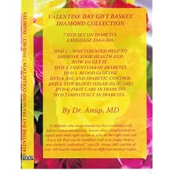 Valentine Day Diamond Gift Basket Collection of 7 DVDS on diabetes