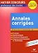 Vente de Livres.com : Annales corrigées CRPE Session 2008 : Epreuves d'admissibilité