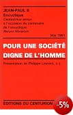 Pour une société digne de l'homme