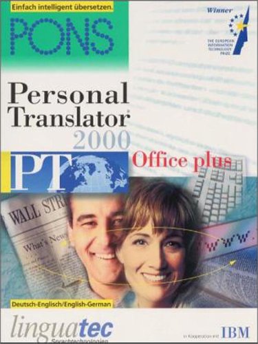 Projektoren: Personal Translator PT 2000 Office plus, CD-ROM Deutsch-Englisch, Englisch-Deutsch. F�r Windows 95/98/NT 4.0. W�rterbuch m. 360.000 W�rtern. Mit Schnittstelle zu Word ab 6.0. In Zus.-Arb. m. IBM