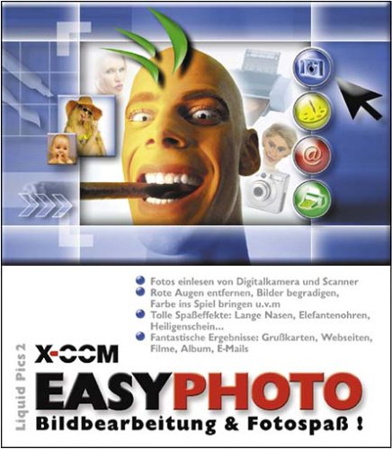 Drucker: EasyPhoto, Bildbearbeitung & Fotospa�!, 1 CD-ROM Liquid Pics 2. Fotos einlesen von Digitalkamera und Scanner. Rote Augen entfernen, Bilder begradigen, ... Webseiten, Filme, Album, E-Mails.