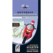 Motorrad Powerkarten Alpen und Gardasee 1 : 250 000. Powerbox. 8 laminierte Kartenblätter plus Tourerguide. GPS-tauglich (Landkarte)