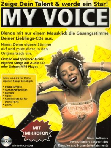 MP3 Player: My Voice, 1 CD-ROM ... revolutioniert die Welt des Karaoke. Mit Mikrophon. Blenden Sie die Gesangsstimme Ihrer Lieblings-CDs aus...und beweisen Sie Ihr Gesangstalent. F�r Windows 98/ME/SE/2000/XP