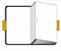 Memo-Pocket. Large Size. 6 kartonierte, mit Stoff verst�rkte Taschen f�r Visitenkarten, Notizen und Souvenirs.