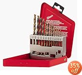 Milwaukee 48-89-0045 13 Piece 1/16-Inch to 1/4-Inch Cobalt Twist Drill Bit Assortment in Metal Index