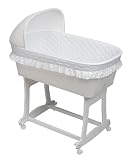 White Batiste Short Jumbo Bassinet Liner with Sheet
