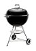 Weber 741001 22 1/2-Inch One-Touch Silver Kettle Grill, Black