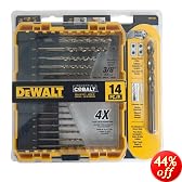 Dewalt DW1263 14 Piece Cocalt Pilot Point Twist Drill Bit