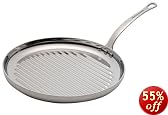 KitchenAid Five-Ply Stainless-Steel Clad 12-Inch Round Grill Pan