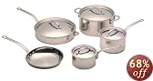 KitchenAid Five-Ply Stainless-Steel Clad 9-Piece Cookware Set