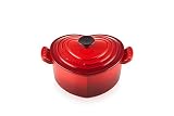 Le Creuset 2-Quart Heart Casserole, Red
