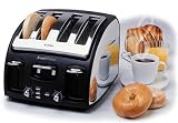 T-Fal 532840 Avante Deluxe 4-Slice Toaster, Black/Chrome