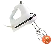 KitchenAid KHM9PWH 9-Speed Professional Hand Mixer, White