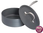 Calphalon Commercial Hard-Anodized 2-1/2-Quart Shallow Saucepan with Lid