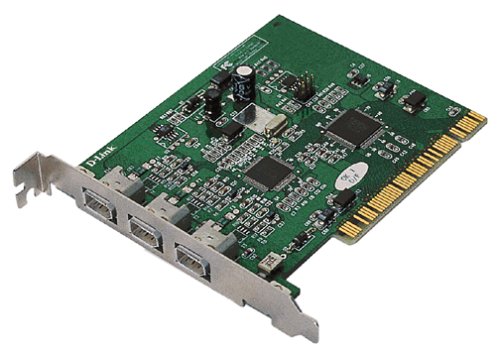 Digitalkameras: D-Link DFW-500 3-Port IEEE1394 FireWire PCI Adapter, 400 Mbit/s, inkl. 1x DC-18FW66, Ulead Video Studio Software v.4 Netzwerkkarte