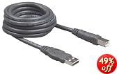 Belkin F3U133-16 USB 2.0 A/B Cable (16 Feet)